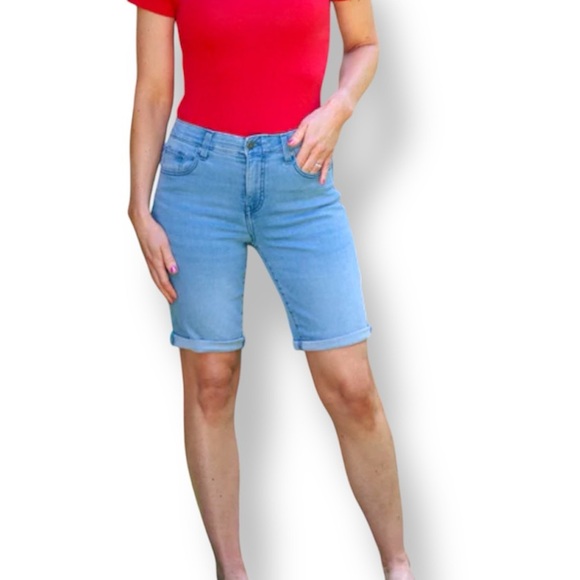 NWT - LuLaRoe Bermuda Denim Shorts - Picture 2 of 7